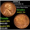 Image 1 : 1909-p Lincoln Cent 1c Grades Choice+ Unc BN