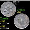 Image 1 : 1851-o Three Cent Silver 3cs Grades xf