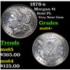 Image 1 : 1878-s Morgan Dollar $1 Grades Choice+ Unc