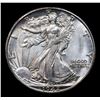 Image 2 : 1942-d Walking Liberty Half Dollar 50c Grades Choice Unc