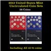 Image 1 : 2012 United States P & D Mint Uncirculated Coin Set 28 coins