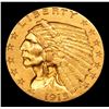 Image 2 : ***Auction Highlight*** 1915-p Gold Indian Quarter Eagle $2 1/2 Graded Unc Details By USCG (fc)