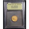 Image 4 : ***Auction Highlight*** 1915-p Gold Indian Quarter Eagle $2 1/2 Graded Unc Details By USCG (fc)