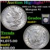 Image 1 : ***Auction Highlight*** 1882-o/s Top 100 vam 4 Morgan Dollar $1 Graded Select Unc By USCG (fc)