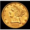 Image 2 : ***Auction Highlight*** 1882-p Gold Liberty Half Eagle $5 Graded Select Unc By USCG (fc)