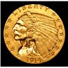 Image 2 : ***Auction Highlight*** 1914-d Gold Indian Quarter Eagle $2 1/2 Graded Select+ Unc By USCG (fc)