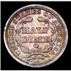 Image 3 : ***Auction Highlight*** 1853-o Arrows rainbow Toned Seated Liberty 1/2 10c Graded Select+ Unc By USC