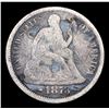 Image 2 : *Highlight Of Entire Auction* 1873-cc Arrows F-101 R5 Seated Liberty Dime 10c Graded fine By USCG (f