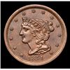 Image 2 : ***Auction Highlight*** 1851 C-1 Braided Hair Half Cent 1/2c Graded Choice+ Unc BN By USCG (fc)