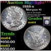 Image 1 : ***Auction Highlight*** 1888-s Morgan Dollar $1 Graded Choice Unc By USCG (fc)