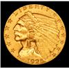 Image 2 : ***Auction Highlight*** 1925-d Gold Indian Quarter Eagle $2 1/2 Graded Select Unc By USCG (fc)