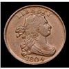 Image 2 : ***Auction Highlight*** 1804 Draped Bust Half Cent 1/2c Graded Select AU By USCG (fc)