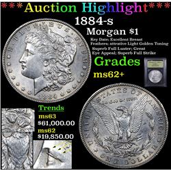 ***Auction Highlight*** 1884-s Morgan Dollar $1 Graded Select Unc By USCG (fc)