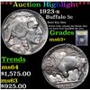 Image 1 : ***Auction Highlight*** 1923-s Buffalo Nickel 5c Graded Select+ Unc By USCG (fc)
