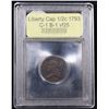 Image 4 : *Highlight Of Entire Auction* 1793 C-1 B-1 Liberty Cap half cent 1/2c Graded vf+ By USCG (fc)