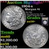 Image 1 : ***Auction Highlight*** 1904-s Morgan Dollar $1 Graded Choice AU/BU Slider+ By USCG (fc)