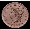 Image 2 : ***Auction Highlight*** 1817 Coronet Head Large Cent 1c Graded Choice AU/BU Slider+ By USCG (fc)