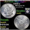 Image 1 : ***Auction Highlight*** 1900-s Morgan Dollar $1 Graded Select Unc By USCG (fc)