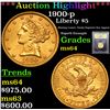 Image 1 : ***Auction Highlight*** 1900-p Gold Liberty Half Eagle $5 Graded Choice Unc By USCG (fc)