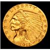 Image 2 : ***Auction Highlight*** 1911-p Gold Indian Quarter Eagle $2 1/2 Graded Select+ Unc By USCG (fc)