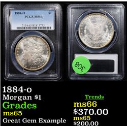 1884-o Morgan Dollar $1 Graded ms65 By PCGS