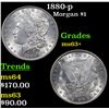 Image 1 : 1880-p Morgan Dollar $1 Grades Select+ Unc
