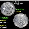 Image 1 : 1887-p Morgan Dollar $1 Grades Choice Unc