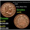 1863 New York George Washington Obv Civil War Token 1c Grades Choice AU/BU Slider