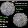 1832 Capped Bust Half Dollar 50c Grades vf++