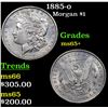 Image 1 : 1885-o Morgan Dollar $1 Grades GEM+ Unc
