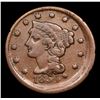 Image 2 : 1854 Mint error Braided Hair Large Cent 1c Grades vf++