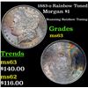 Image 1 : 1883-o Rainbow Toned Morgan Dollar $1 Grades Select Unc