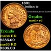 Image 1 : 1891 Indian Cent 1c Grades Select+ Unc RD