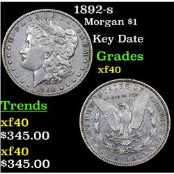 1892-s Morgan Dollar $1 Grades xf