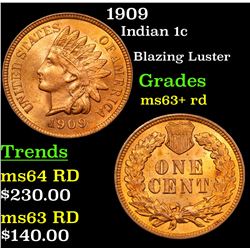 1909 Indian Cent 1c Grades Select+ Unc RD