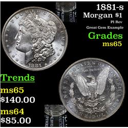 1881-s Morgan Dollar $1 Grades GEM Unc