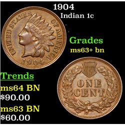 1904 Indian Cent 1c Grades Select+ Unc BN