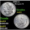 Image 1 : 1881-o Morgan Dollar $1 Grades Choice Unc