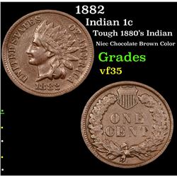1882 Indian Cent 1c Grades vf++