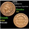 Image 1 : 1859 Indian Cent 1c Grades f+