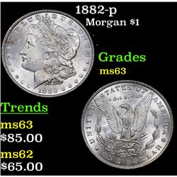 1882-p Morgan Dollar $1 Grades Select Unc