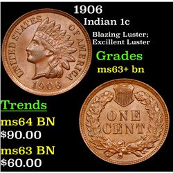 1906 Indian Cent 1c Grades Select+ Unc BN