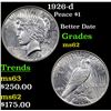 Image 1 : 1926-d Peace Dollar $1 Grades Select Unc
