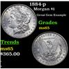Image 1 : 1884-p Morgan Dollar $1 Grades GEM Unc