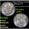 Image 1 : 1896-p Rainbow Toned Morgan Dollar $1 Grades Select+ Unc