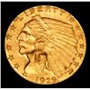 Image 2 : 1929-p Gold Indian Quarter Eagle $2 1/2 Grades Unc Details