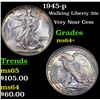 Image 1 : 1945-p Walking Liberty Half Dollar 50c Grades Choice+ Unc