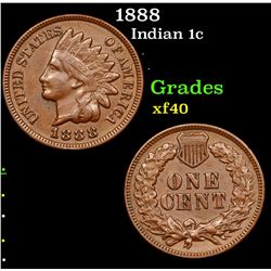 1888 Indian Cent 1c Grades xf