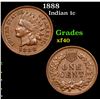 Image 1 : 1888 Indian Cent 1c Grades xf