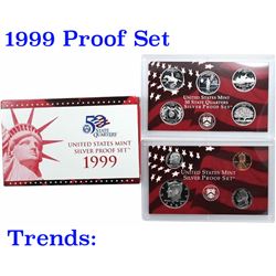 1999 United States Silver Proof Set   KEY TO THE SERIES!!